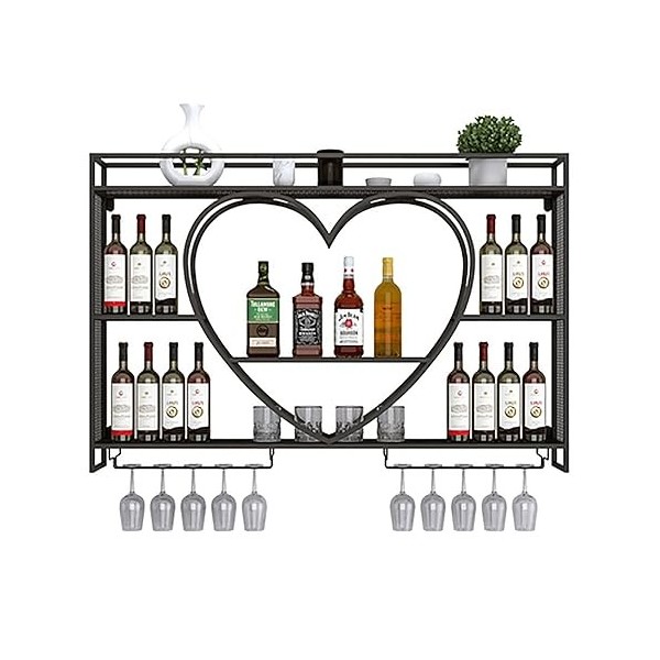 AARONG Casier à vin autoportant Armoires Porte-vin Mural Casier à vin Mural en métal, présentoir pour Bouteilles de vin et Ve