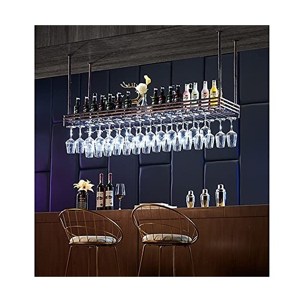 Étagère de plafond pour casier à vin, casier à vin suspendu, casier à verres à vin, cintre de bar de luxe léger/casier à vin/