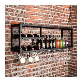 KOHARA Casier à vin de Restaurant de Bar, décoration, casier à vin Suspendu au Mur de Bar, casier à lenvers pour gobelet, ca