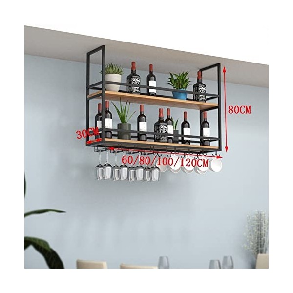 KOHARA Casier à vin Suspendu - Casier à vin Mural Étagères suspendues Support pour Plantes Casier à vin Suspendu à Double Pla