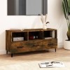 Meuble TV Chêne fumé 102x35x50 cm Bois dingénierie - Meuble Chambre, Support Télé pour Salon Salle à Manger Chambre, Style I