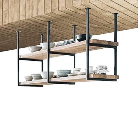 Casier à verres à vin suspendu-Casier à verres à vin suspendu Casier à vin Support à plantes suspendu au plafond, étagère sus