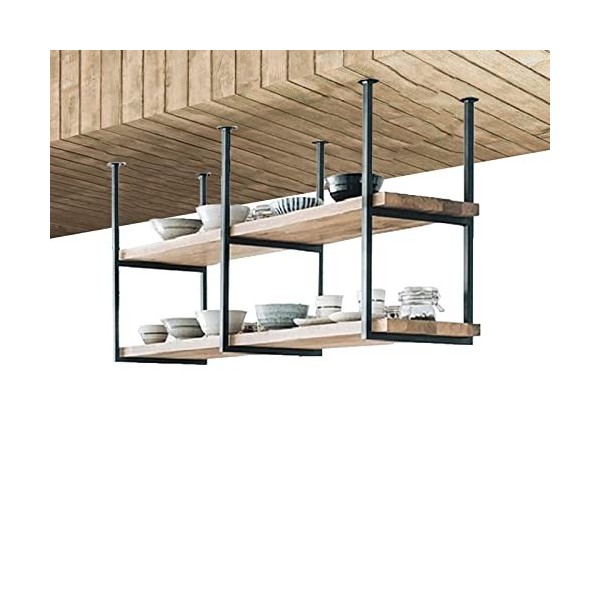 Casier à verres à vin suspendu-Casier à verres à vin suspendu Casier à vin Support à plantes suspendu au plafond, étagère sus