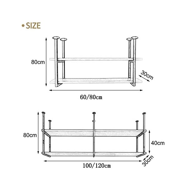 Casier à verres à vin suspendu-Casier à verres à vin suspendu Casier à vin Support à plantes suspendu au plafond, étagère sus