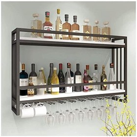 Présentoir À Vin Mural Créatif, Casier À Vin Suspendu, Support, Fer Forgé Nordique, Casier À Vin en Bois Massif, Armoire À Vi