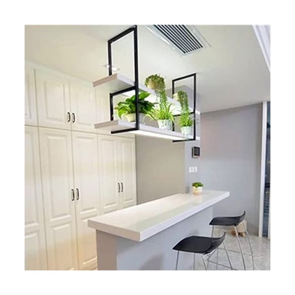 Casier à Verres à vin Suspendu - Casier à Verres à vin Suspendu Étagère de Plafond Casier à vin Fer forgé Bois Massif Support