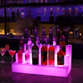 Umaxa Présentoir à Bouteilles à LED, présentoir Lumineux à LED, Support pour Armoire à vin, Anti-Chute, Bar créatif, vin étra