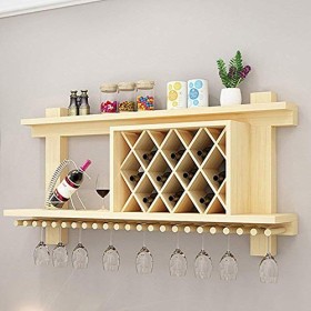 PJQUEKAIPJ Casier À Vin Accueil Support Rouge Support De Verre À Vin S, Armoire Murale en Bois MDF Grille Créative Porte-Bout