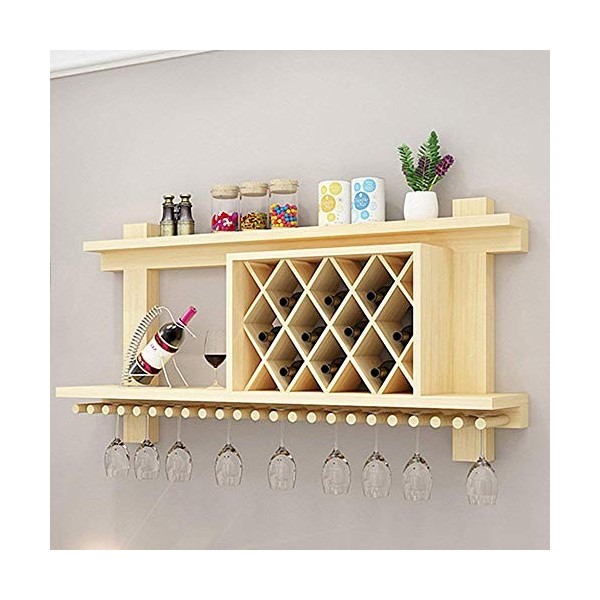 PJQUEKAIPJ Casier À Vin Accueil Support Rouge Support De Verre À Vin S, Armoire Murale en Bois MDF Grille Créative Porte-Bout