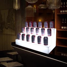 Umaxa Présentoir à Bouteilles LED, présentoir Lumineux à LED pour Armoire à vin, Anti-Chute, Bar créatif, vin étranger, Cockt