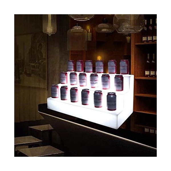 Umaxa Présentoir à Bouteilles LED, présentoir Lumineux à LED pour Armoire à vin, Anti-Chute, Bar créatif, vin étranger, Cockt