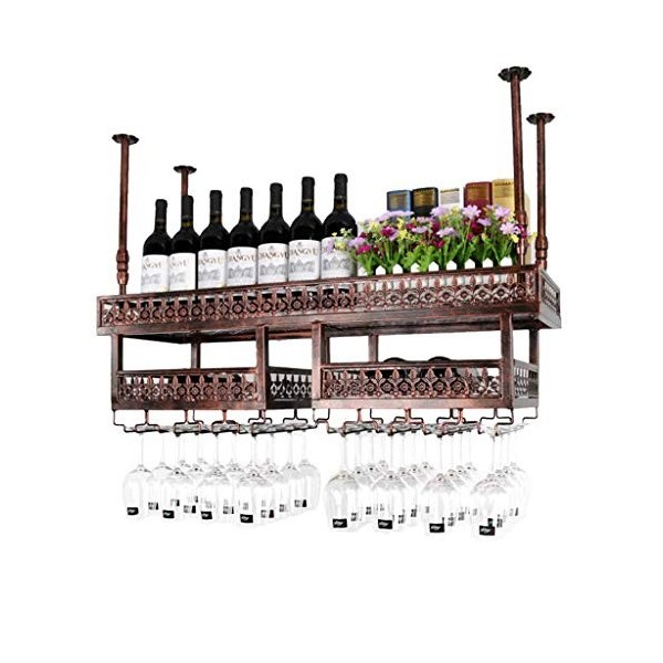 Casier à vin de Bar Flottant casiers à vin, Support de Verre à vin Suspendu, casier à Bouteilles de vin, casier à Bouteilles 