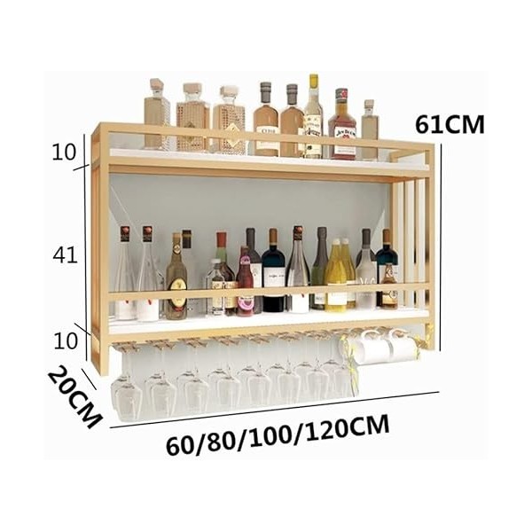 NufiyA Présentoir à vin Mural créatif, casier à vin Suspendu, Support, Fer forgé Nordique, casier à vin en Bois Massif, Armoi