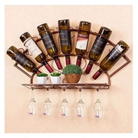 NufiyA Casier à vin Casier à Verres à vin Rouge, casiers à vin de Bar à lenvers, casiers à vin Suspendus, Support, métal néc