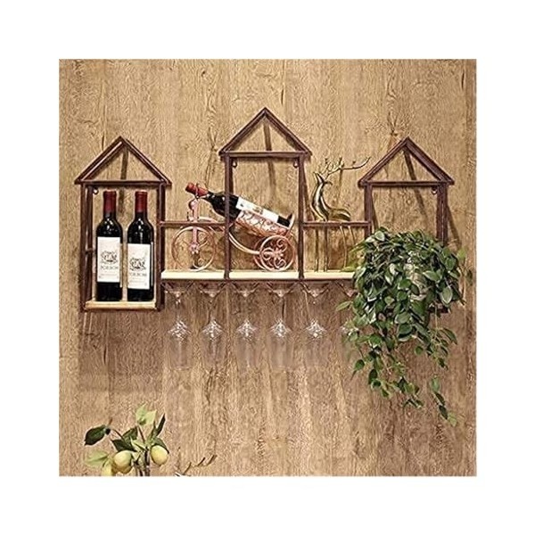 Porte Bouteilles Casier à vin casier à vin de Plafond, Bar, Restaurant, casier à Verre à vin, Support Mural Suspendu à la Mai