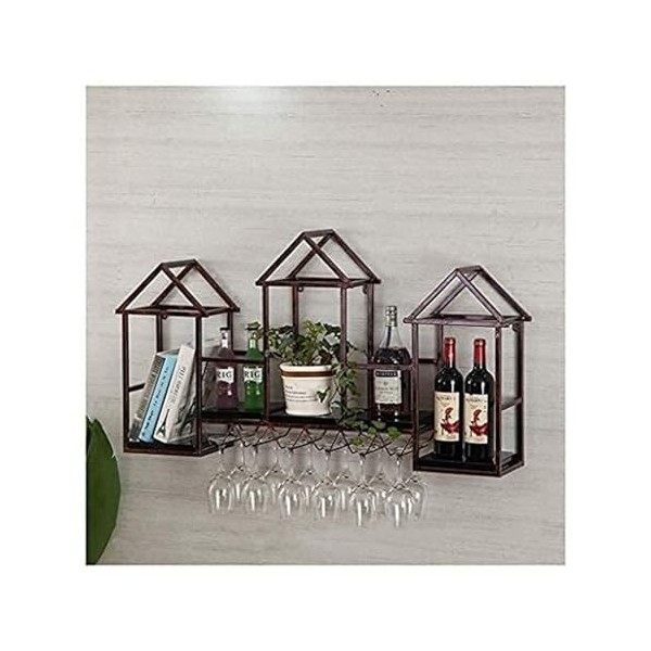 Porte Bouteilles Casier à vin casier à vin de Plafond, Bar, Restaurant, casier à Verre à vin, Support Mural Suspendu à la Mai