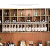 Casier à vin Suspendu avec Support en Verre et étagère, Porte-Verre à vin à lenvers, casier à Verre Suspendu pour Bar, casie