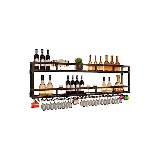 KibxaN Casiers à vin LED fixés au Mur, présentoir de casier à vin en métal Moderne, casier à vin Suspendu en métal Industriel