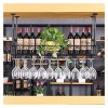 Casier à vin suspendu avec support en verre et étagère, casier à vin au plafond, casier à verres à vin suspendu, casier à bou