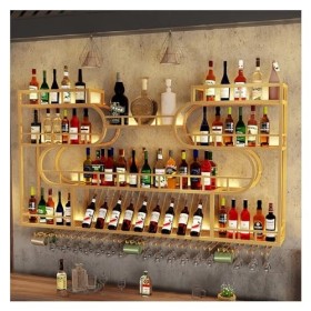 Casier À Vin en Métal, Casier À Vin en Fer pour Cave À Vin, Étagères Polyvalentes en Métal, Porte-Bouteilles Muraux pour Bar,