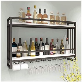 Fer Forgé Nordique, Casier À Vin en Bois Massif, Armoire À Vin Murale, Présentoir À Vin Mural Créatif, Casier À Vin Suspendu,