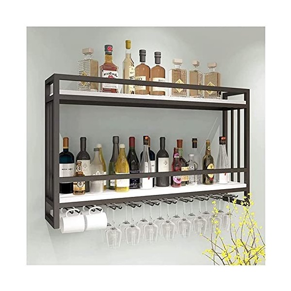 Fer Forgé Nordique, Casier À Vin en Bois Massif, Armoire À Vin Murale, Présentoir À Vin Mural Créatif, Casier À Vin Suspendu,