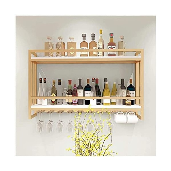 Fer Forgé Nordique, Casier À Vin en Bois Massif, Armoire À Vin Murale, Présentoir À Vin Mural Créatif, Casier À Vin Suspendu,