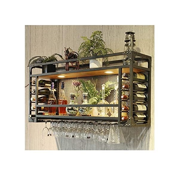 Casier à vin, casier à vin en Fer inversé Domestique, casier à vin Mural, casier à Verre à vin, Armoire à vin Murale créative