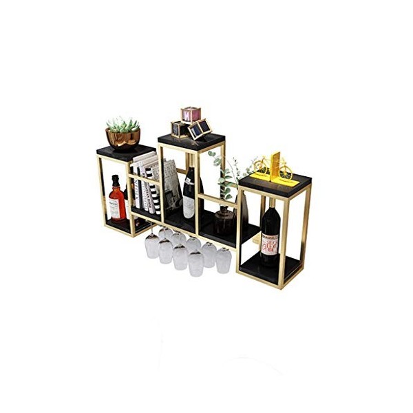 Support de rangement pour vin de table, supports pour verres à pied, support mural en métal pour bouteilles de vin, support m
