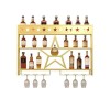 Casier À Vin Mural Suspendu Porte-Verre À Vin Casiers À Vin De Décoration Muraux Casiers À Bouteille Avec Porte-Verre À Pied 