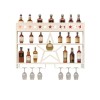 Casier À Vin Mural Suspendu Porte-Verre À Vin Casiers À Vin De Décoration Muraux Casiers À Bouteille Avec Porte-Verre À Pied 
