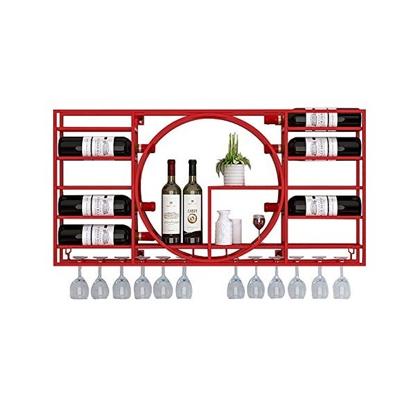 Étagère à vin murale industrielle en fer forgé pour décoration de maison, restaurant, armoire à vin