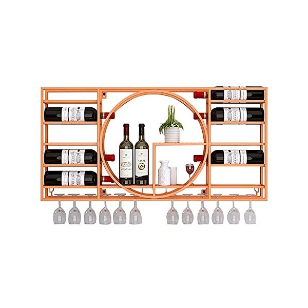 Étagère à vin murale industrielle en fer forgé pour décoration de maison, restaurant, armoire à vin