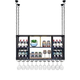 ELLiat Casier à vin Suspendu présentoir Support de Stockage de vin unité de Barre étagères flottantes casier à vin casier à v