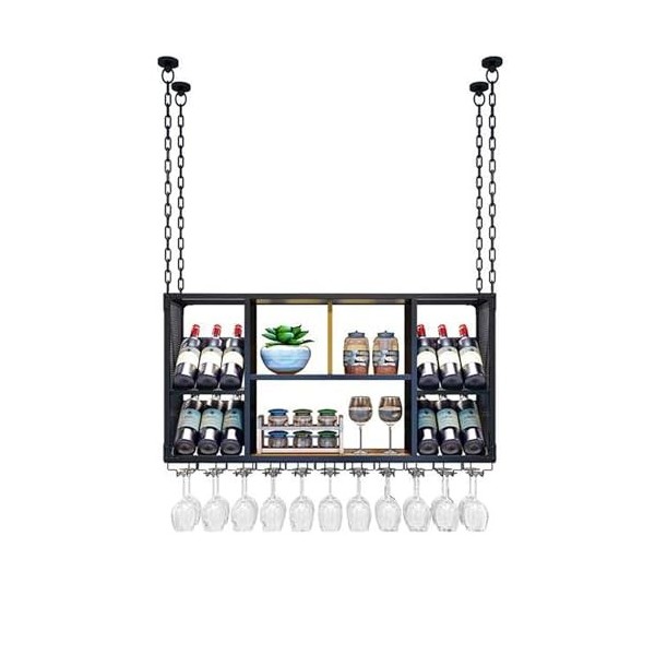 ELLiat Casier à vin Suspendu présentoir Support de Stockage de vin unité de Barre étagères flottantes casier à vin casier à v