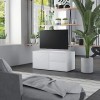 VEEKI Meuble TV, Meuble TV Suspendu, Meuble TV Industriel, Meuble TV Bois, Meuble Chambre, Convient pour Salon ou Chambre, Bl