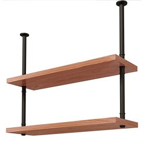 Casier à vin autoportant Armoires Support à vin mural Casier à vin Étagère de plafond Loft Rétro Bois massif en fer forgé Res