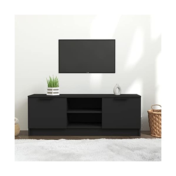 VEEKI Meuble TV, Meuble TV Suspendu, Meuble TV Industriel, Meuble TV Bois, Meuble Chambre, Convient pour Salon ou Chambre, No