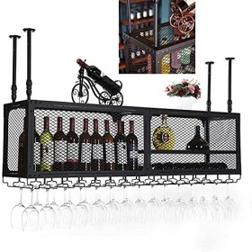 ELzEy Casier à vin, Bar, Restaurant, casier à Verres à vin, casier à la Maison, Support détagère, rrack, casier, casier à Ve