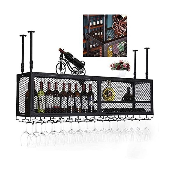 ELzEy Casier à vin, Bar, Restaurant, casier à Verres à vin, casier à la Maison, Support détagère, rrack, casier, casier à Ve