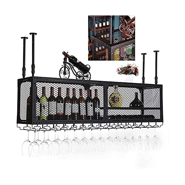 ELzEy Casier à vin, Bar, Restaurant, casier à Verres à vin, casier à la Maison, Support détagère, rrack, casier, casier à Ve