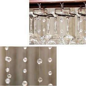 Huifa Porte-gobelet à Suspendre en Cristal, Porte-Verre à vin en Bois Massif à lenvers Porte-Vin à la Maison Porte-Vin Porte