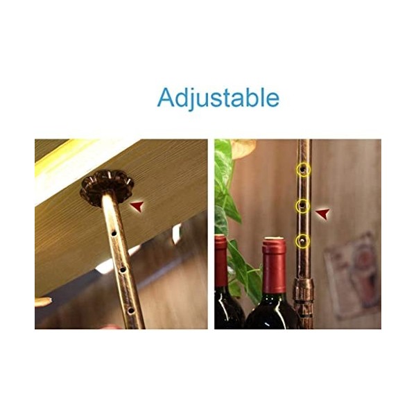 Huifa Porte-gobelet à Suspendre en Cristal, Porte-Verre à vin en Bois Massif à lenvers Porte-Vin à la Maison Porte-Vin Porte