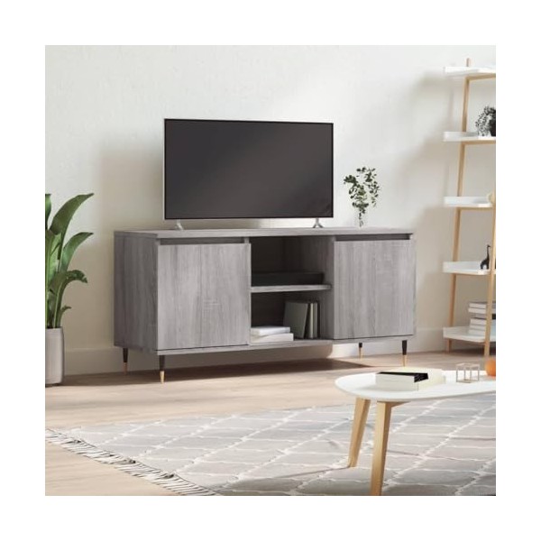 VEEKI Meuble TV, Meuble TV Suspendu, Meuble TV Industriel, Meuble TV Bois, Meuble Chambre, Convient pour Salon ou Chambre, So