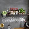 NufiyA Casier à vin en métal Casier à vin/Porte-Verre à lenvers Suspendu Porte-gobelet créatif Continental Tenture Murale Ca