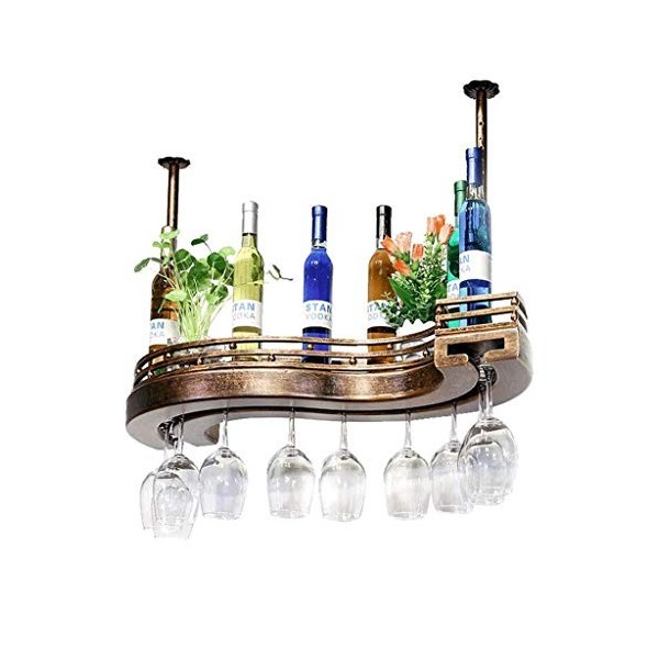 Support de stockage de vin de table, supports à verres à pied, support mural en métal pour bouteilles de vin, support mural p