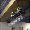 Casier à vin Suspendu avec Support en Verre et étagère, casier à Verres à vin créatif, casier à gobelets, casier à Verre Susp
