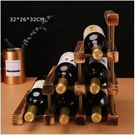DEUYO Présentoir à Vin en Bambou Casier à Vin de Table Casier à Vin sur Pied Casier à Vin en Bois - Décoration dintérieur Pe