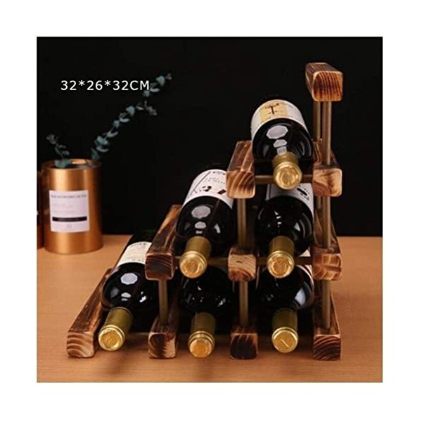DEUYO Présentoir à Vin en Bambou Casier à Vin de Table Casier à Vin sur Pied Casier à Vin en Bois - Décoration dintérieur Pe