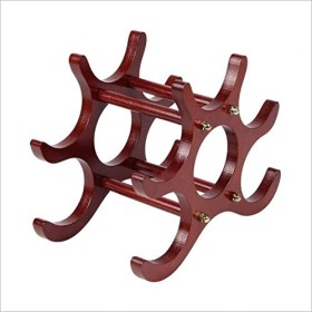 DEUYO Casier à vin en Bois casier à vin sur Pied casier à vin de Table casier à vin comptoir - Peut contenir 6 Bouteilles de 